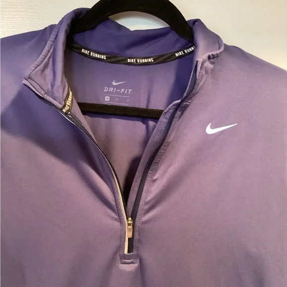 Nike Women's Purple Quarter-Zip Sweatshirt - Picture 4 of 9